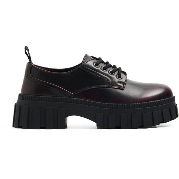 Cropp Bordowe półbuty derby 627AU-83X