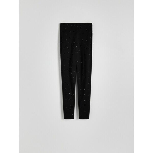 Reserved Legginsy z błyszczącymi aplikacjami 8187B-99X