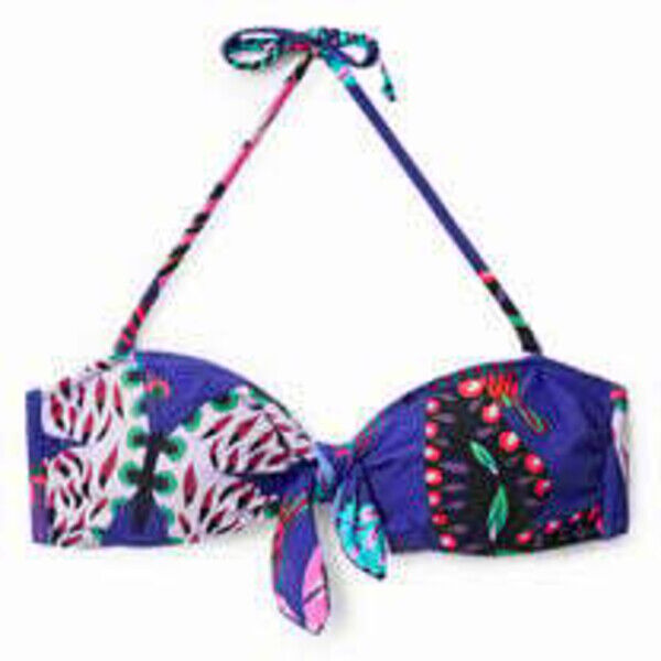 Desigual Top od bikini w motyle z wiązaniem 22SWMK205036