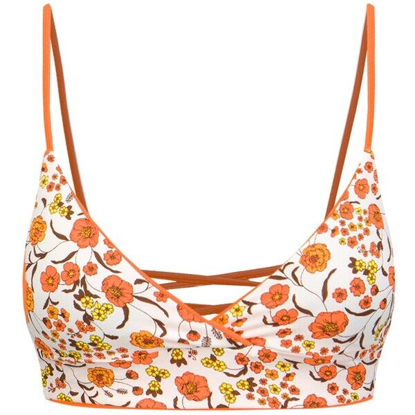Maaji Dwustronny strój kąpielowy góra MAAJI ORANGE POPPY CRISS CROSS 3224STR002-800