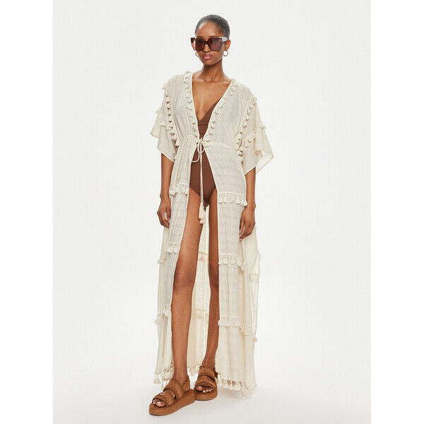 LOLA CASADEMUNT Kimono LS2416055 Écru Relaxed Fit