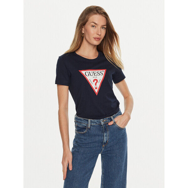 Guess T-Shirt W1YI1B I3Z14 Granatowy Regular Fit