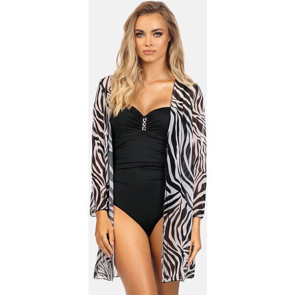 Miss Lou Tunika Joyce Animal Print O-ML046 Czarny