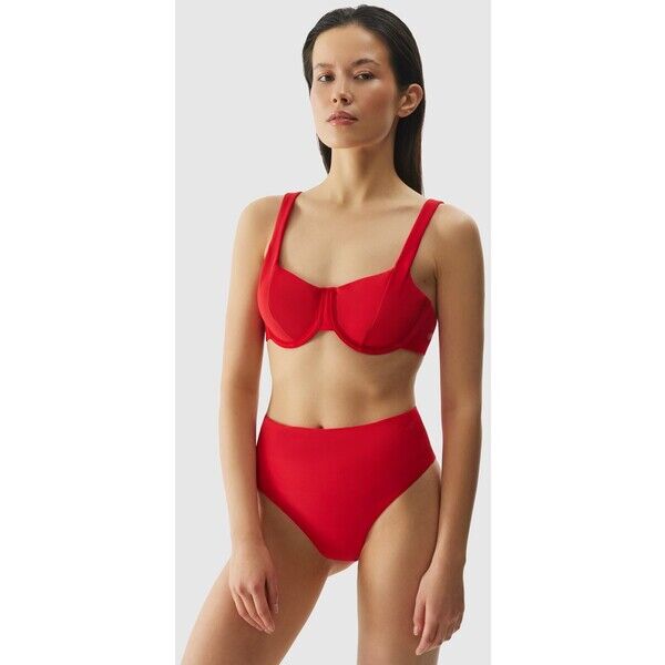 4F Góra od bikini damska - czerwona 4FWSS25UBKTF070-62S