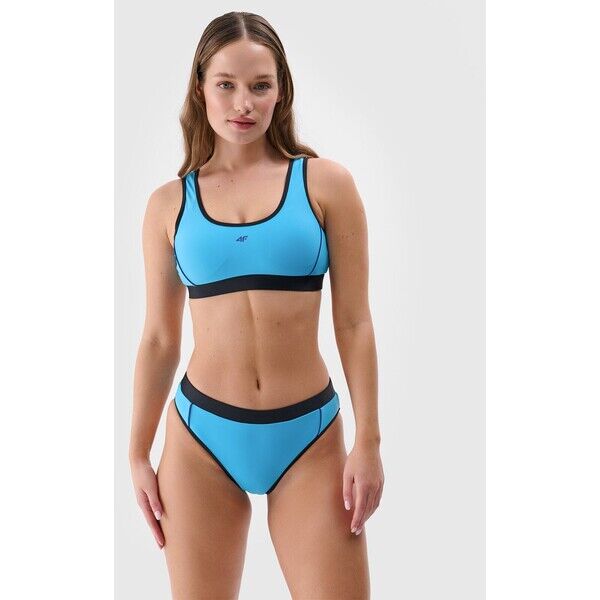 4F Dół od bikini damski - niebieski