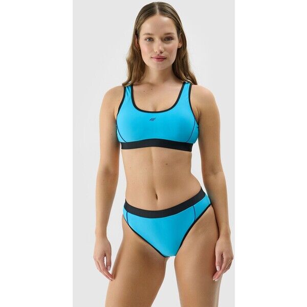 4F Góra od bikini damska - niebieska