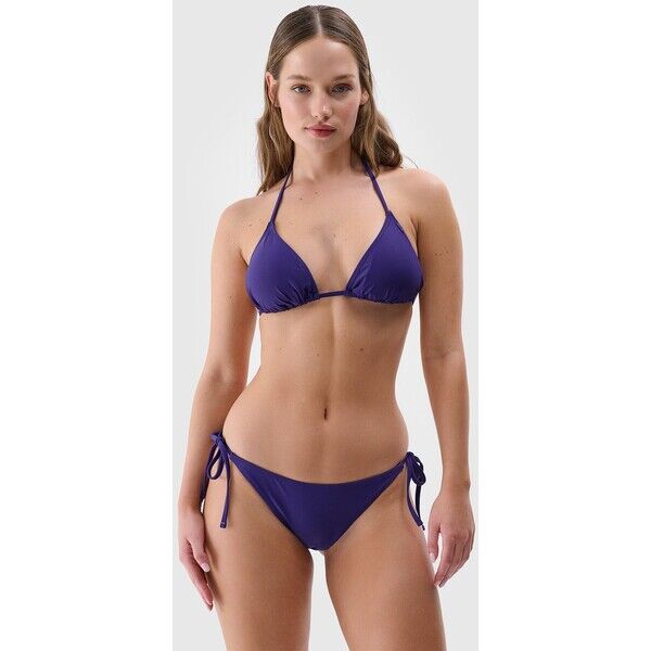 4F Dół od bikini damski - fioletowy