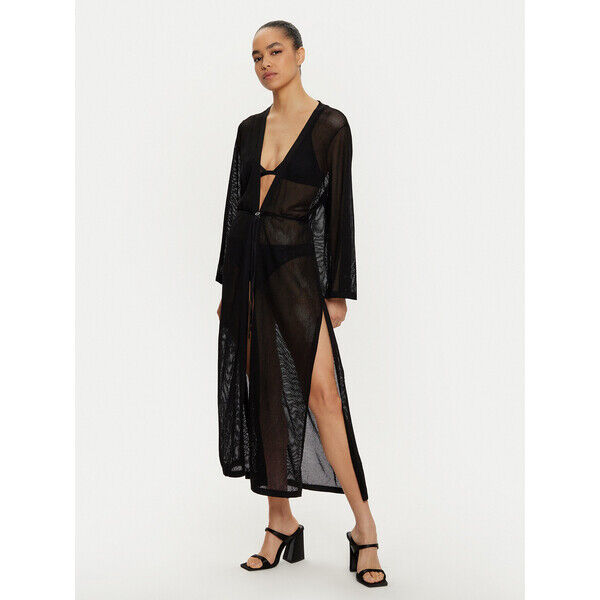 Calvin Klein Swimwear Kimono KW0KW02743 Czarny Relaxed Fit