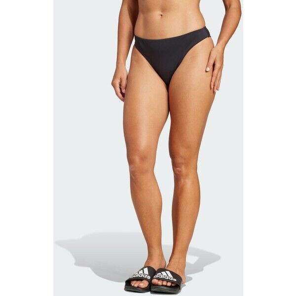 Adidas Dół Bikini Iconisea Mid-Waist Black / White