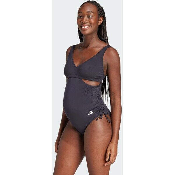 Adidas Strój do pływania Iconisea Maternity U-Back Black / White
