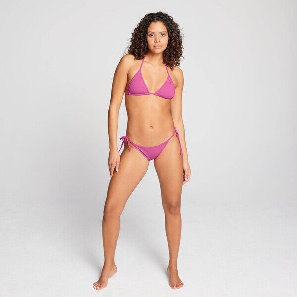 Trójkątny biustonosz bikini PUMA Swim fluo pink