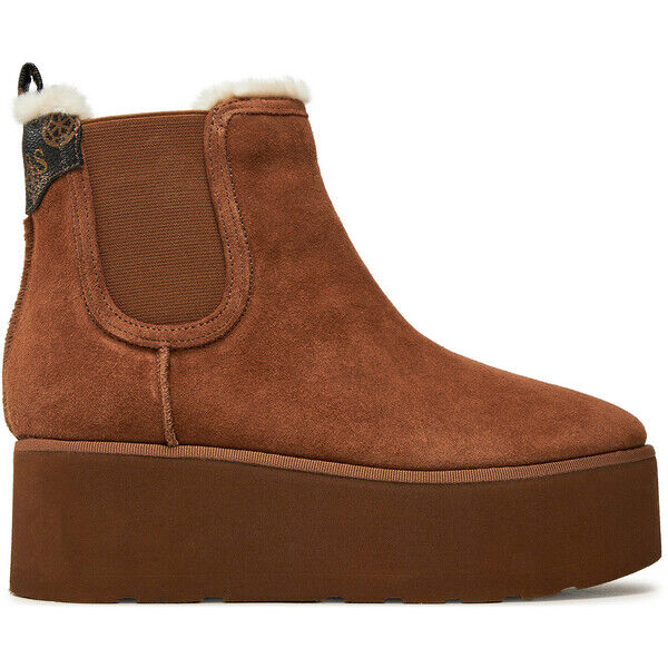 Guess Botki Jilaine2 FLFJL2 LEA10 Brązowy