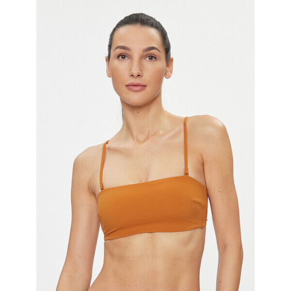 Calvin Klein Swimwear Góra od bikini KW0KW02042 Brązowy