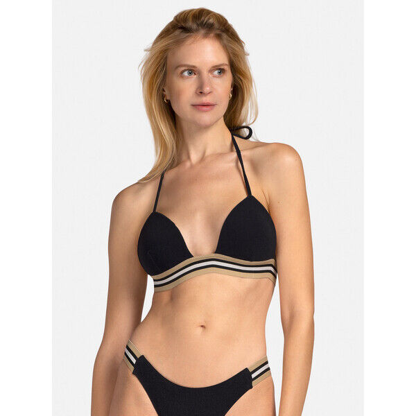 Miss Lou Góra od bikini G-AB2-CZ Czarny