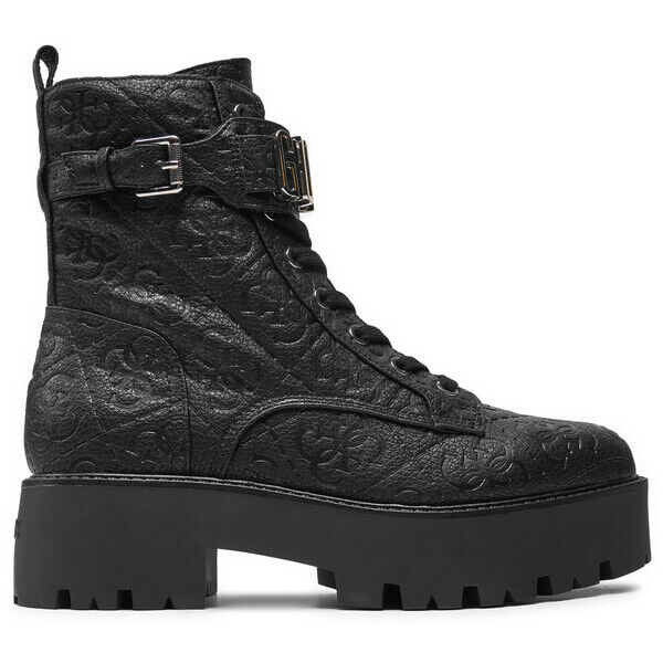 Guess Botki Vaires FLTSOM FAL10 Czarny