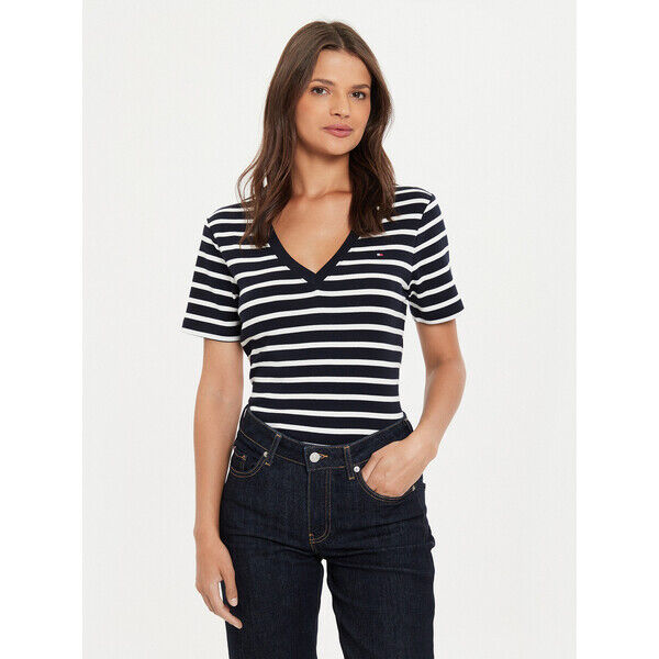 Tommy Hilfiger T-Shirt New Cody WW0WW40584 Granatowy Slim Fit