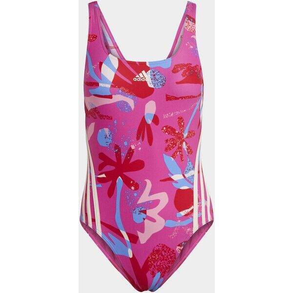 Adidas Floral 3-Stripes Swimsuit Lucid Fuchsia / Wonder Quartz