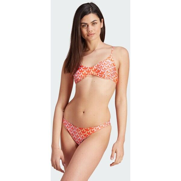 Adidas Góra od bikini Monogram Orchid Fusion / Semi Impact Orange