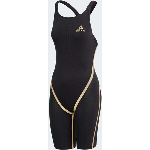Adidas Adizero XX Open-Back Swimsuit Black / Gold Metallic