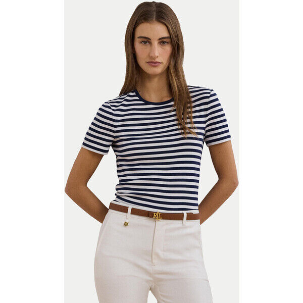 LAUREN RALPH LAUREN T-Shirt 200957662001 Granatowy Slim Fit