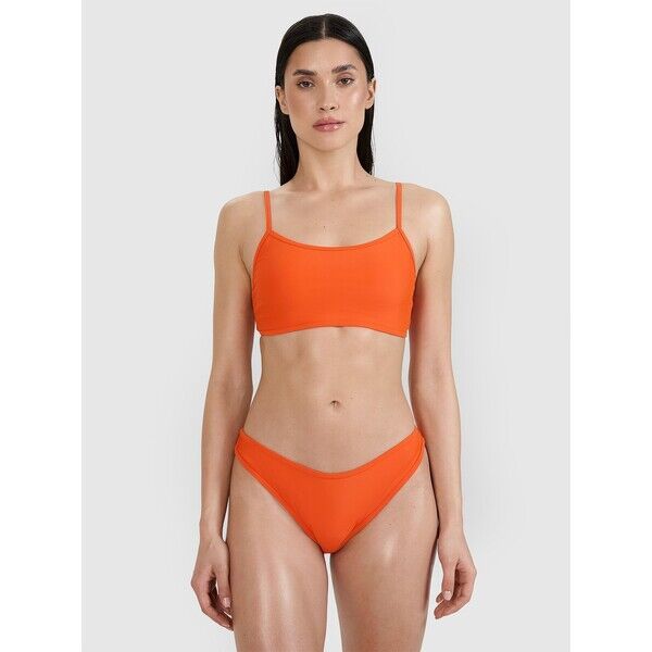 4F Góra od bikini damska - pomarańczowa