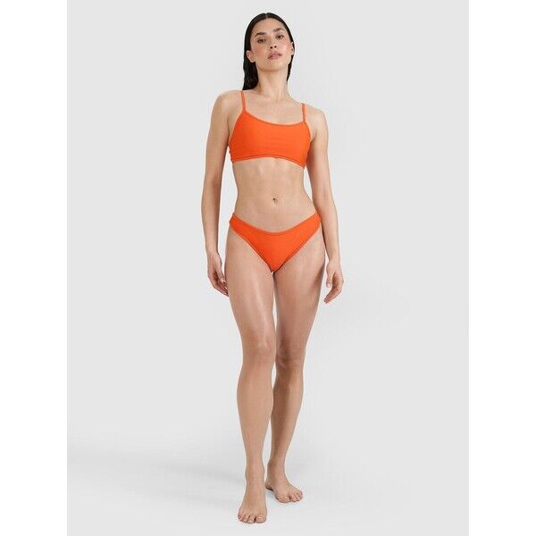 4F Dół od bikini damski - pomarańczowy