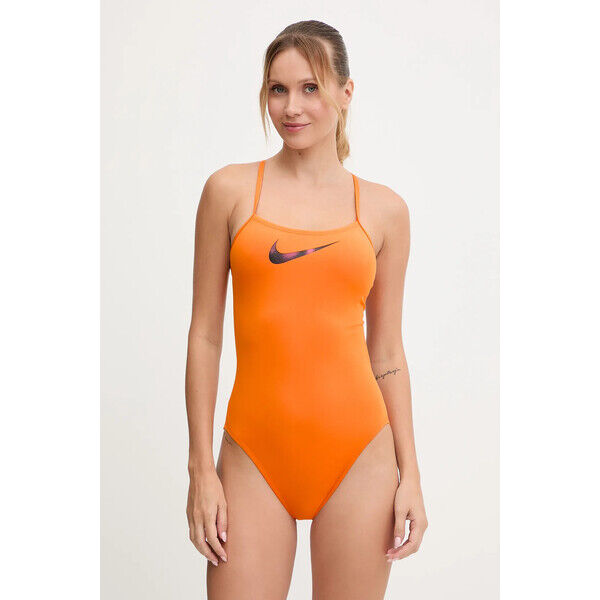 Nike jednoczęściowy strój kąpielowy  kolor pomarańczowy miękka miseczka NESSF019