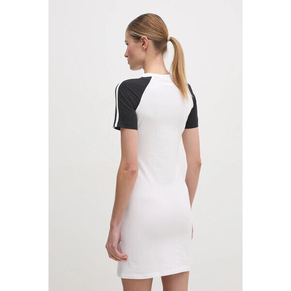 adidas Originals sukienka 3S RAGLAN DRESS  kolor biały mini dopasowana JD0837