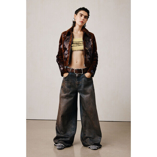 Desigual Kurtka ze skóry devoré studio 25WWEWY16091