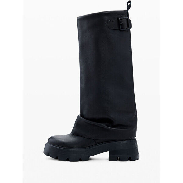 Desigual Wysoki skórzany but 26SSTL022000