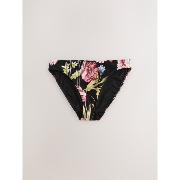 Next Czarny z motywem kwiatowym - Doły od bikini AW9-944