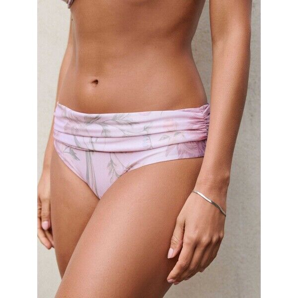 Next Liliowy z nadrukiem w kwiaty - Doły od bikini F17-650