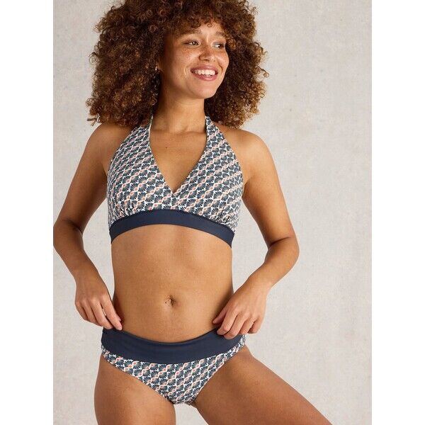 Dwustronne majtki bikini White Stuff z wywijanym pasem AR0-747