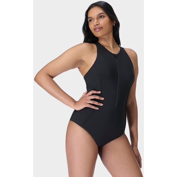 Sweaty Betty Tide Zip Through Performance Swimsuit G00-532