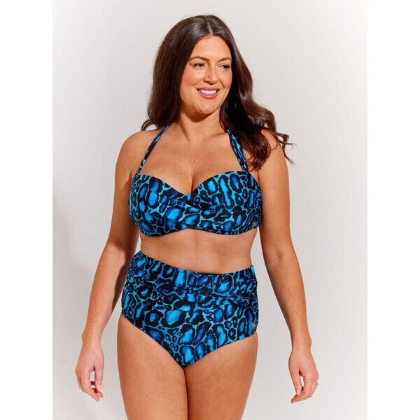 Seaspray Blue Serengeti Bikini Top in Animal Print H72-638