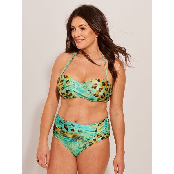 Kolorowe - Seaspray Zambia Gathered Bandeau Bikini E08-955