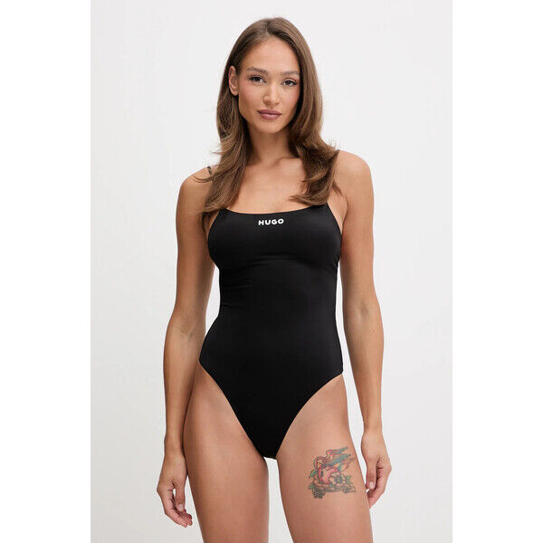 HUGO jednoczęściowy strój kąpielowy PURE SWIMSUIT  kolor czarny lekko usztywniona miseczka 50555655