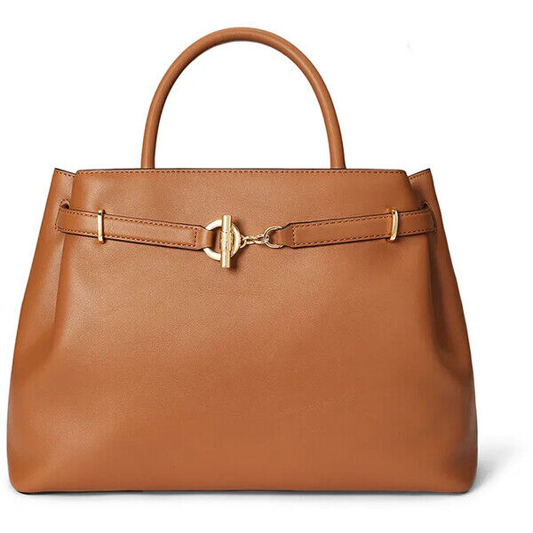 Lauren Ralph Lauren torebka skórzana  kolor czarny 431P03417