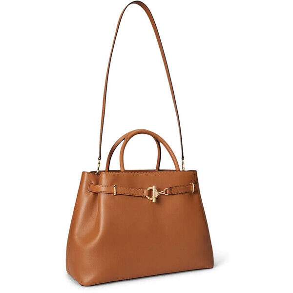 Lauren Ralph Lauren torebka skórzana  kolor czarny 431P03417