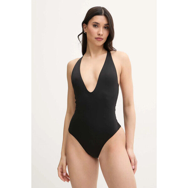Calvin Klein jednoczęściowy strój kąpielowy  kolor czarny miękka miseczka KW0KW02798