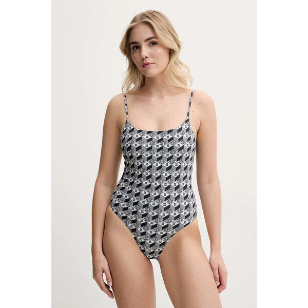 HUGO jednoczęściowy strój kąpielowy PURE_SWIMSUIT  kolor czarny miękka miseczka 50540652