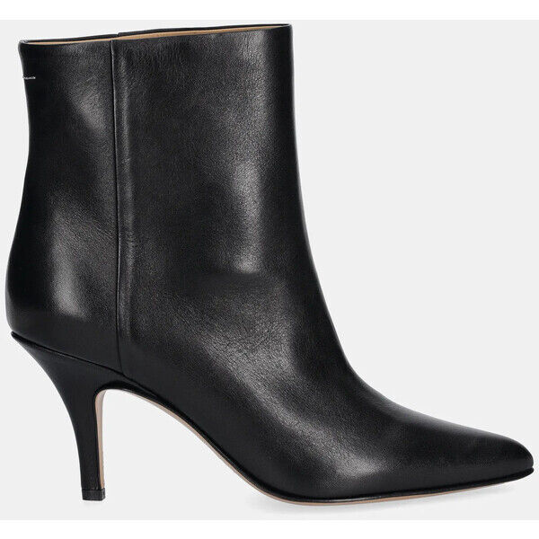 MM6 Maison Margiela botki skórzane  damskie kolor czarny na szpilce S59WU0261.P6783.T8013