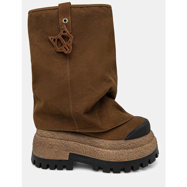 Naked Wolfe buty Disturb  kolor brązowy na platformie Disturb Canvas Toffee