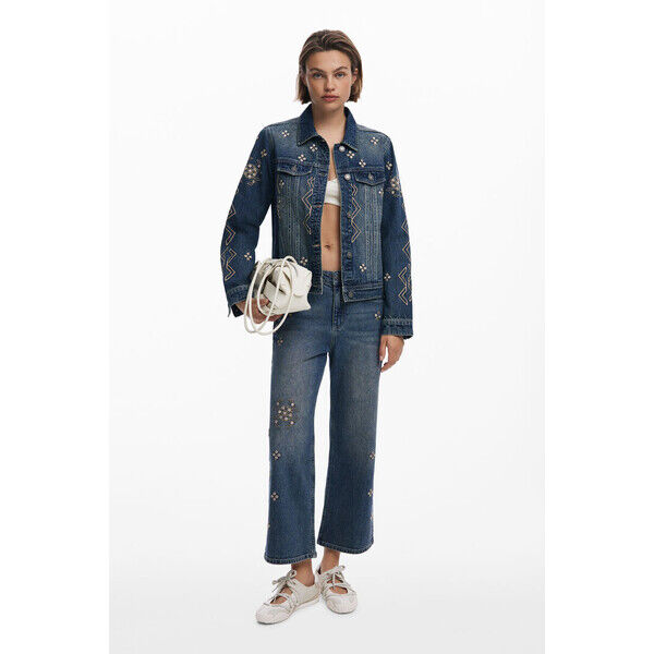 Desigual Kurtka jeansowa z lusterkami 25WWED115053