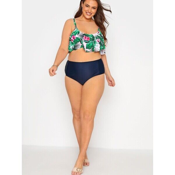 Niebieski - Yours Curve Tummy Control Bikini Briefs V40-898