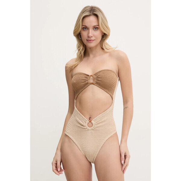 PARAMIDONNA jednoczęściowy strój kąpielowy  kolor beżowy miękka miseczka SS24RCS
