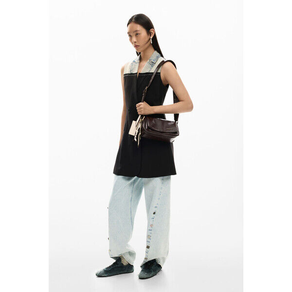 Desigual Mała błyszcząca torebka na ramię 26SAXPCA6009U