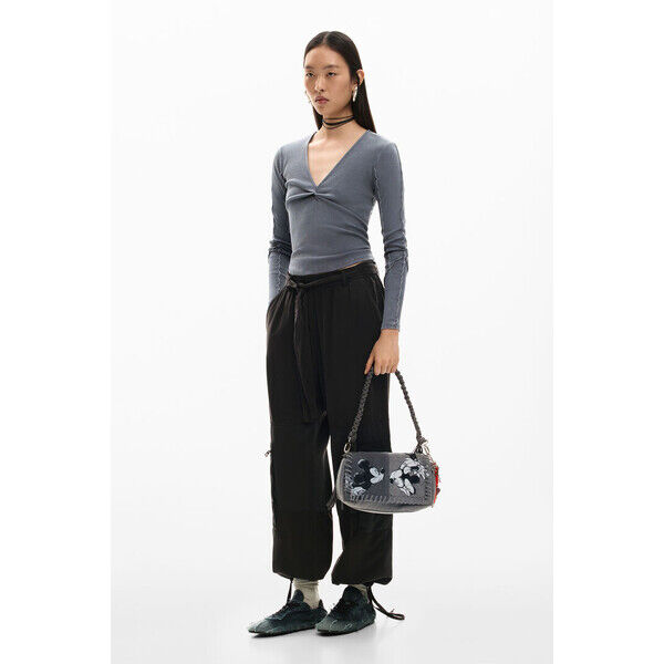 Desigual Średnia torba denim Mickey Mouse™ 26SAXD182060U