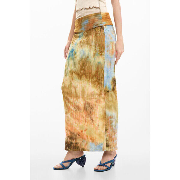 Desigual Długa spódnica z teksturą 26SWFK046014