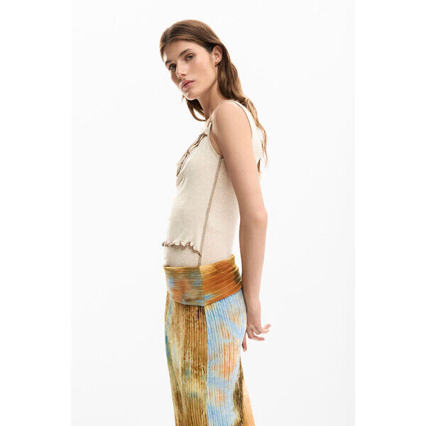 Desigual Długa spódnica z teksturą 26SWFK046014